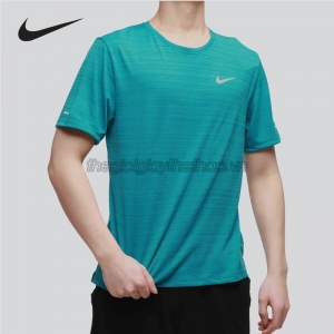 Áo Nike Running Miler Top Short Sleeve Pakaian Lari Pria
